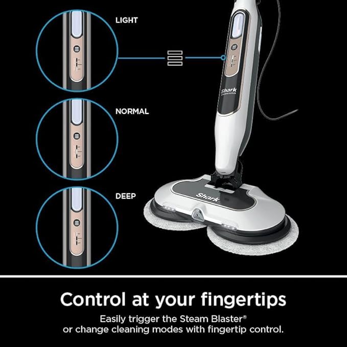 Shark S8201 Steam & Scrub with Steam Blaster Technology All-in-One Hard Floor Steam Mop with 3 Steam Modes & LED Headlights, Bronze (Renewed)