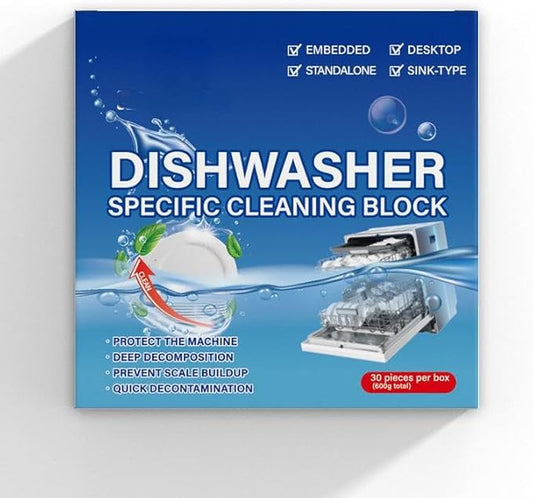Dishwasher Cleaner Tablets - 30 Tablets, Heavy Duty Cleaning Descaler Pods for Dish Washer, Deep Cleans & Maintains Your Dishwashing Machine for Optimal Performance
