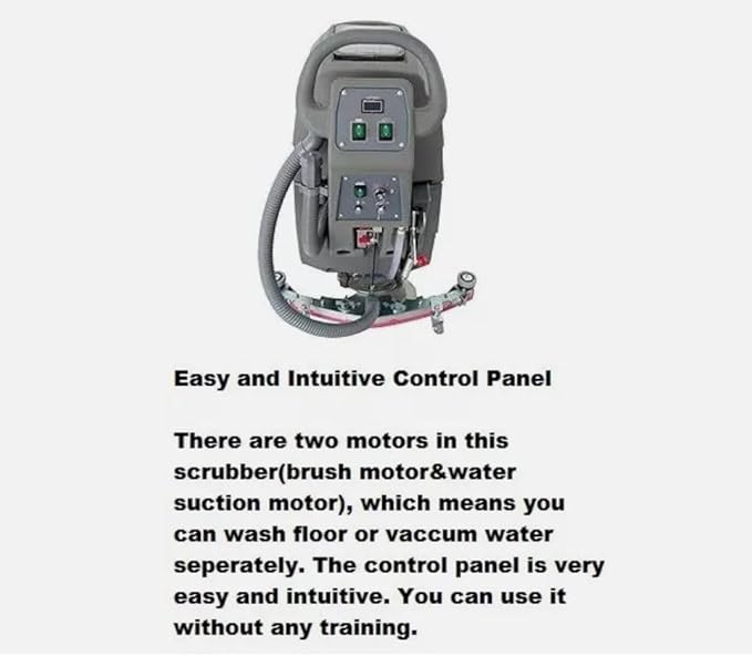 Walk Behind Floor Scrubber Machine *Non SELF-PROPELLED* Need to Push it Forward w/100AH Batteries 14.5 gal Tank, (Model: MX3NS-300NS)