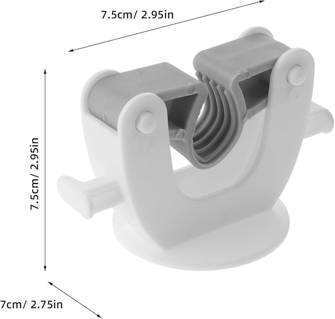 PRETYZOOM Mop and Broom Holders Wall Mounted Broom Rack Self Adhesive No Nails Required for Bathroom Kitchen