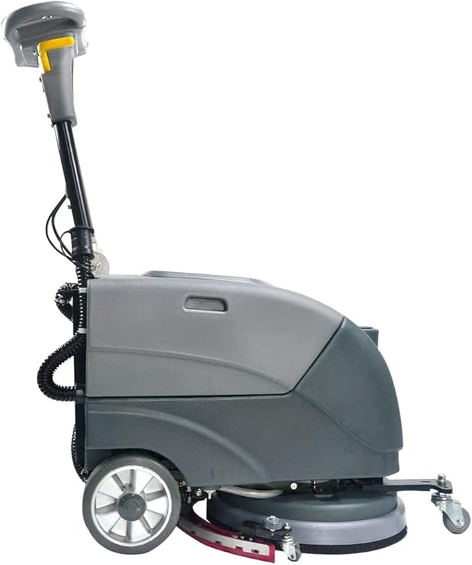 (EM-25) 15'' Brush Foldable Walk Behind Hand Push Floor Scrubber Machine,