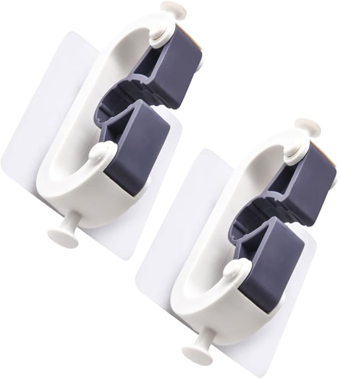 PRETYZOOM 2pcs Mop Broom Holder Wall-mounted Broom Organizer Floor Cleaner for Mopping Mop Bathroom Storage Rack
