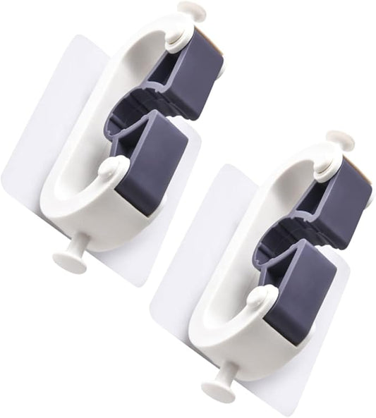 PRETYZOOM 2pcs Mop Broom Holder Wall-mounted Broom Organizer Floor Cleaner for Mopping Mop Bathroom Storage Rack