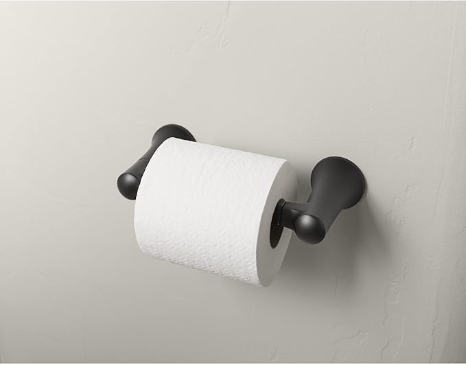 Kohler K-21954 Tempered Wall Mounted Pivoting Toilet Paper Holder - Vibrant Brushed Moderne Brass