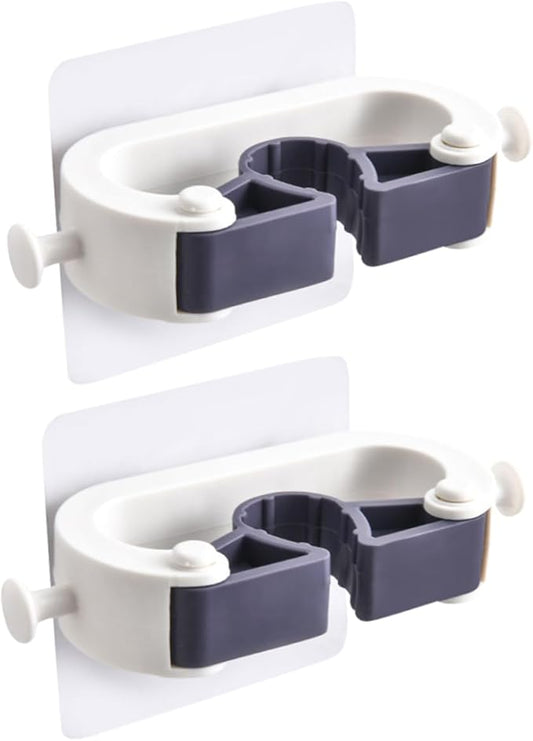 2pcs Mop Broom Holder Wall Mounted Mop Hanger Broom Organizer Cleaning for Home Sturdy