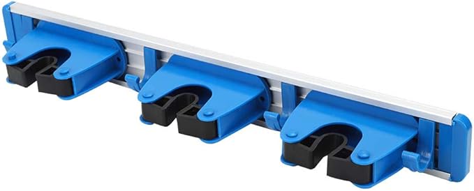 Mop Broom Holder,Wall Mounted Multifunction Mop Rack,Wear?Resisting Space Aluminum Mop Hanger with with 3 Sliding Positions Tool for Holding,Mops,Broom