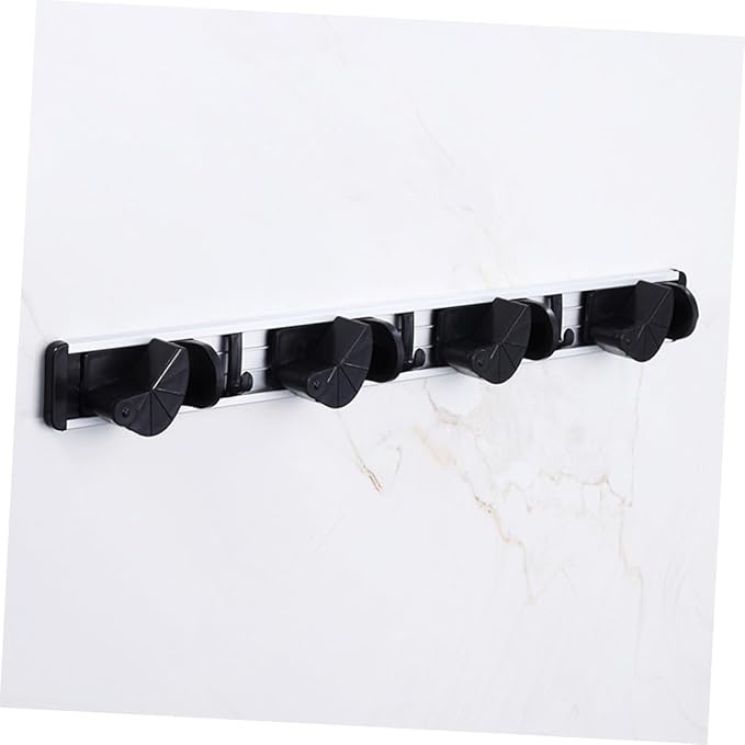 Toilet Bathroom Organizer Towel Hooks for Bathrooms Key Hooks for Wall Cleaning Supplies Mop Broom Holder Wall Mounted Mop Hanger
