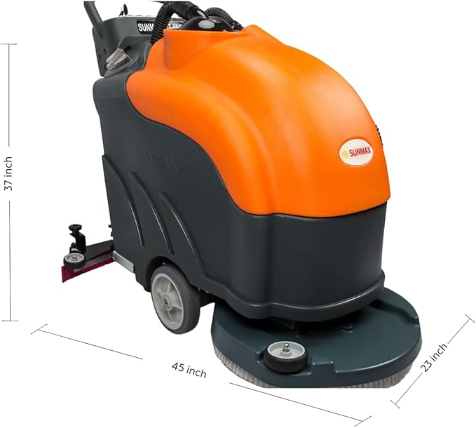 RT50+ 22" Width Floor Scrubber Dryer Machine, 13.2/14.5-gal Dual Tanks, 30,000 sqft/h, Lithium Battery, 3.5 hours Fast Charging