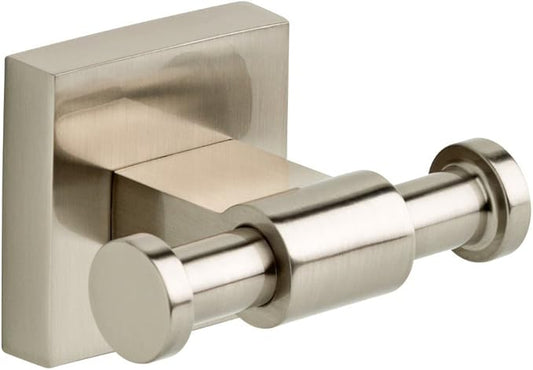 Franklin Brass Maxted (1-Pack) Towel Hooks Satin Nickel Bathroom Hooks Wall Mounted for Robes & Towels 2-Prong Hand Towel Hook Holder Kitchen, Bath, Bathroom Accessories MAX35-SN