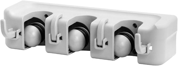 Mop & Broom organizer 3-Slots (White)