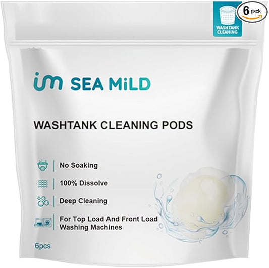 washing machine cleaner,washtank cleaning pods,washing machine cleaning tablets,washer cleaner,splash spotless,deodorizes,removes grime,compatible with he, top & front load,unscented,6 Count