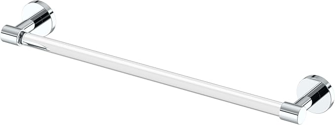 Gatco Clarion 18" L Towel Bar, Crystal-Clear Acrylic Chrome