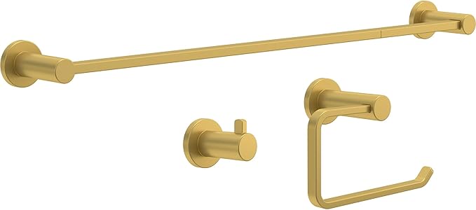 Franklin Brass Kildare (1-Pack) Towel Hooks Satin Gold Single Bathroom Hooks Wall Mounted for Robes & Towels Hand Towel Hook Holder Kitchen, Bathroom Accessories KLD35-SG