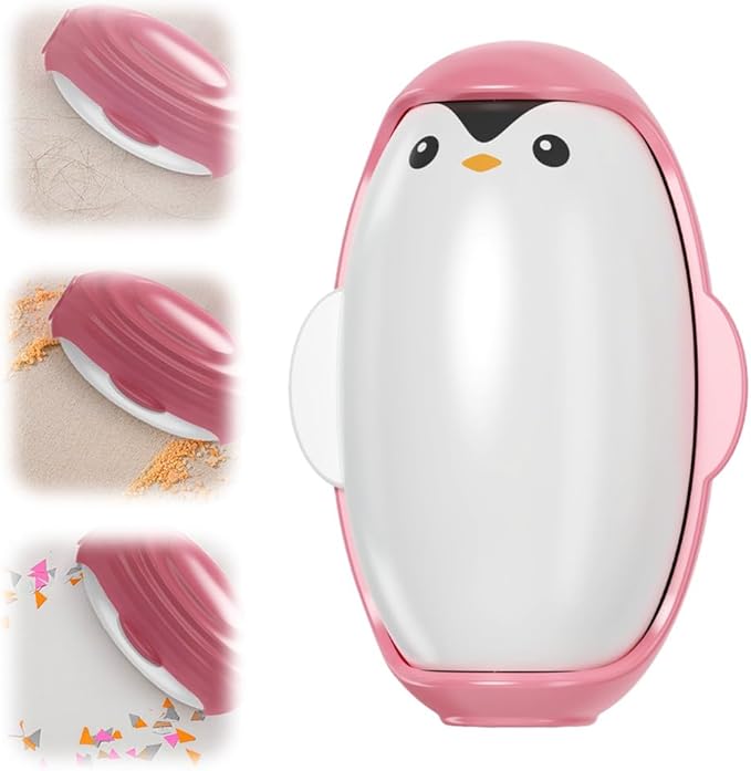 Reusable Lint Rollers, Pet Hair Remover for Laundry, Mini Portable Lint Roller Extra Sticky for Furniture, Couch, Carpet, Clothing and Bedding (Pink)