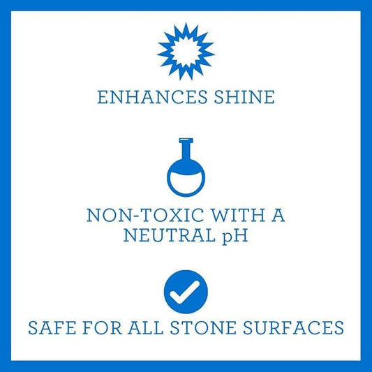 TriNova Granite Cleaner & Polish Gallon Refill for Daily Use - Made in USA, Enhances Shine, Streak-less - for Counter-tops, Marble, Stone, Bathroom Tile Kitchen, & Islands - 128 fl oz (4PK)