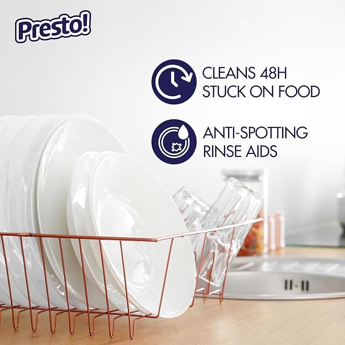Amazon Brand - Presto! Triple Action Dishwasher Pacs, Lemon Scent, 90 Count