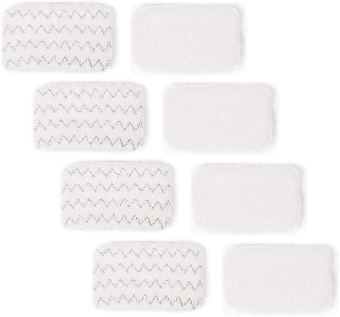 Steam Mop Pads 8 Pack Compatible with Bissell Symphony Steam Mop 1252 1606670 1543 1652 1132M 1530 11326 Hard Floor Vacuum Steam Cleaner Series