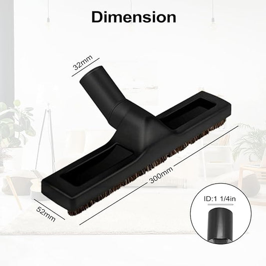 ANBOO 32mm 1 1/4 inches Vacuum Hardwood Floor Attachment Accessories Deluxe Extra Large Hardwood Brush 1-1/4inch Multi Surface Vacuum Attachments 360 Degrees Swivel Head Hard Floor Brush