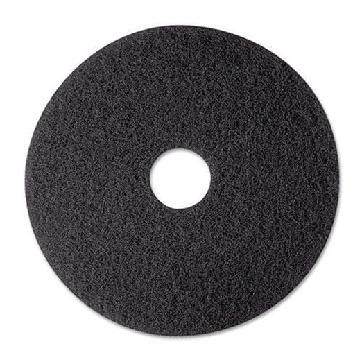 3M 8374 Stripper Floor Pad 7200, 12", Black, 5 Pads/Carton