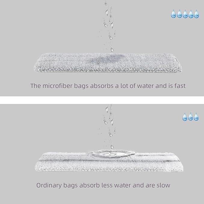 Flat Mop Replacement Pads Compatible with Joymoop, Bosheng Mop Pads , Washable Squeeze Microfiber Mop pad for Floor Cleaning(8 Pack Refill, 13"X 4.9")