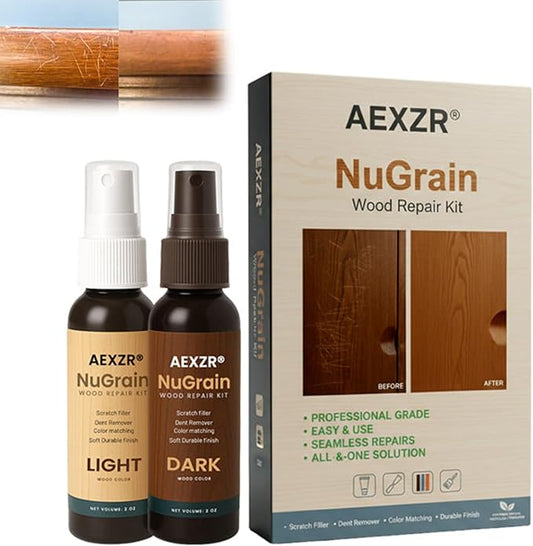 NuGrain Wood Repair Kit, Easy-Fix Wood Furniture Repair, Professional Wood Floor Scratch Repair - Restores Wood Scratch, Covers Nicks, Marks, Minor Defects (1)