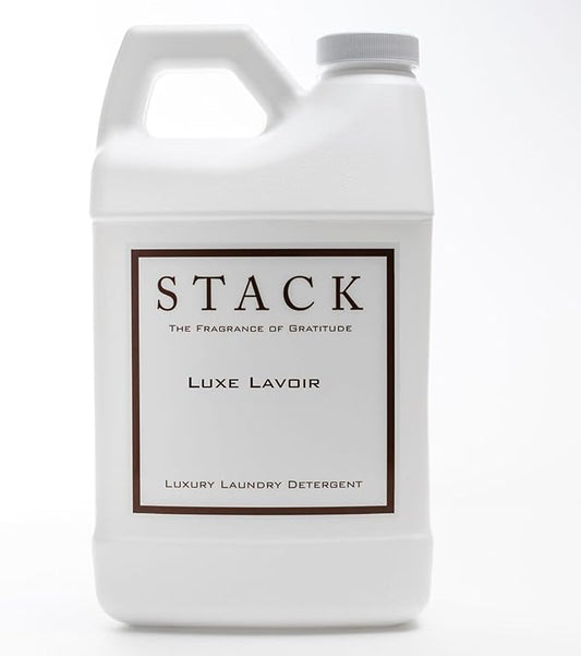 STACK Luxe Lavoir Luxury Laundry Detergent - Premium Scented Laundry Detergent for HE & Standard Washers - Infused with Lavender & Musk - Paraben & Dye Free - Gentle & Effective Cleaning - 64 oz