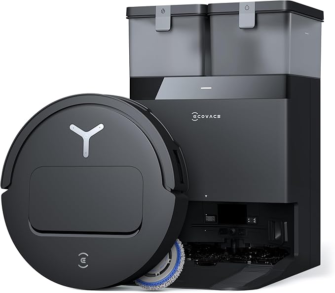 ECOVACS DEEBOT T50 Omni Robot Vacuum and Mop, 3.19” Ultra-Slim, 15,000Pa Suction, ZeroTangle 2.0, TruEdge Edge Cleaning, AIVI 3D Obstacle Avoidance, Auto Mop Wash & Dry, Self-Emptying