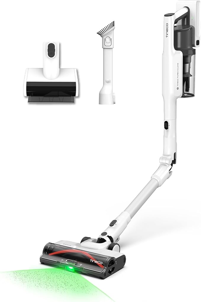 Tineco Pure ONE A50S Cordless Stick Vacuum Cleaner, 3DSense Power Brush with 1L Larger Dustbin, 185W Suction, PureCyclone Tech, Easily Tackles Large Debris