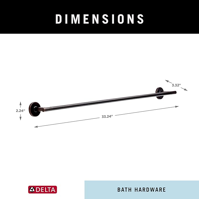 Delta 75930-RB Trinsic 30 in. Wall Mount Towel Bar Bath Hardware Accessory in Venetian Bronze