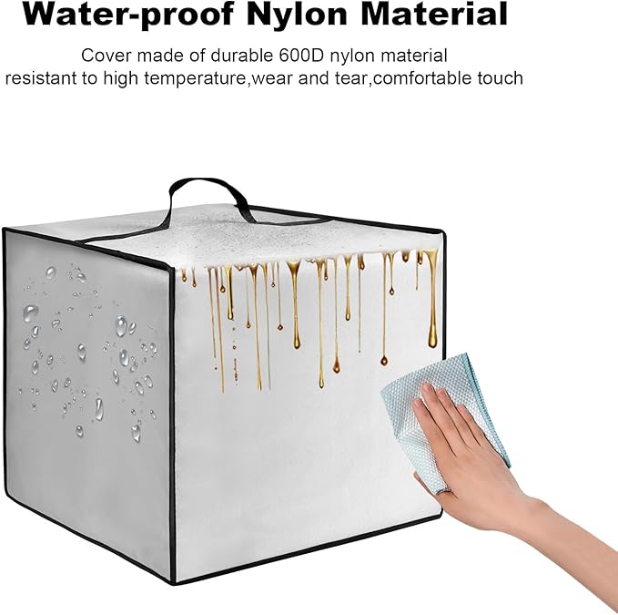 Dehumidifier Dust Cover Heavy Duty 600D Nylon Antistatic Waterproof Convenient Protective Case for Compatible with Dehumidifier CT11 for Home,95OZ (Silver)