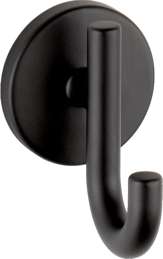 Delta Trinsic (1-Pack) Towel Hooks Matte Black Single Bathroom Hooks Wall Mounted for Robes & Towels Hand Towel Hook Holder Kitchen, Bathroom Accessories