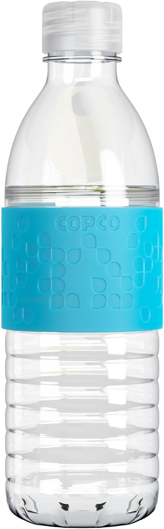 Copco Hydra Water Bottle with Spill-Resistant Lid, 16.9 oz - Reusable Tritan Non-Slip Sleeve, Twist-Open Body - BPA-Free, Leak-Proof, Durable & Portable for Gym, Office, School (Light Blue)