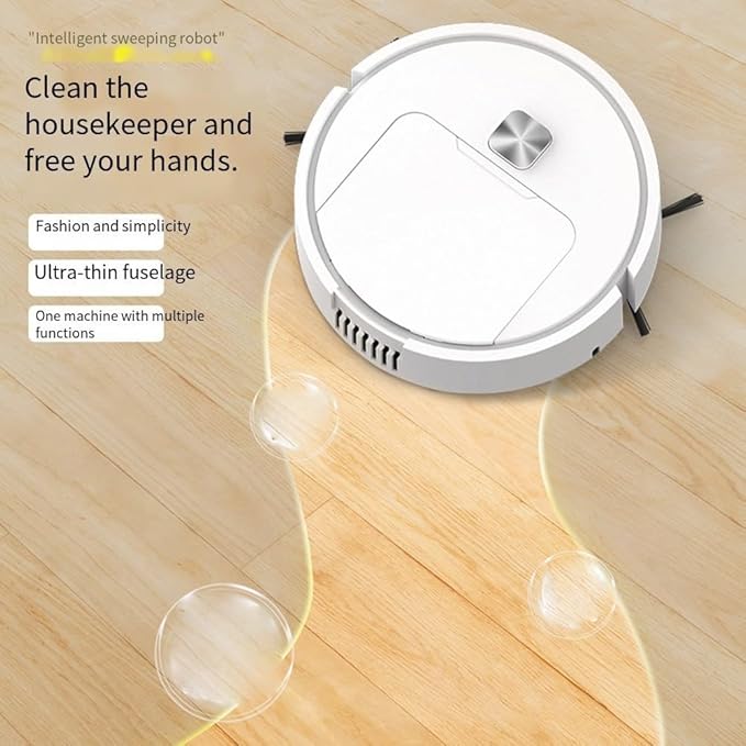 Smart Sweeping And Mopping Robot Vacuum Cleaner With Advanced Navigation And Long Lasting Battery For Efficient Home Floor Cleaning(Battery type White)