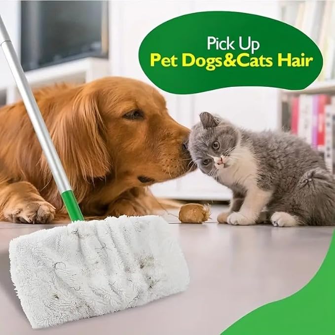 Reusable Microfiber Mop Pads Washable Wet Pads Compatible with Refills for Swiffer Sweeper Wet & Dry Sweeping Cloths Mop Head Replacement for Household Cleaning