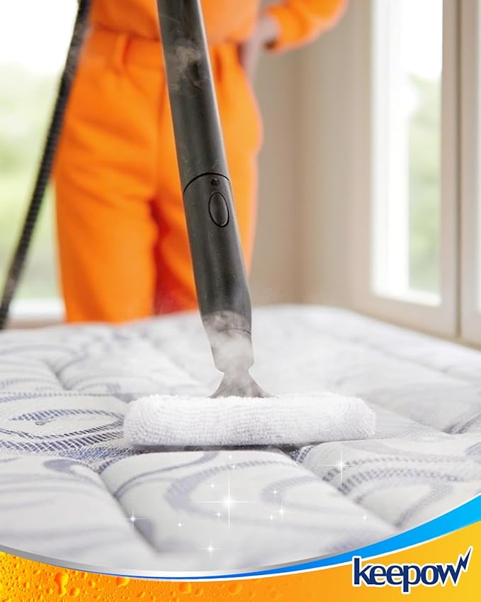 KEEPOW Steam Mop Pads Compatible with Wagner Steamer 905e, 915e and 925e, Steam Cleaner Pads Replacement with Microfiber Cloths for Handheld Steam Cleaner 4+6 Pack (Mop is Not Included)