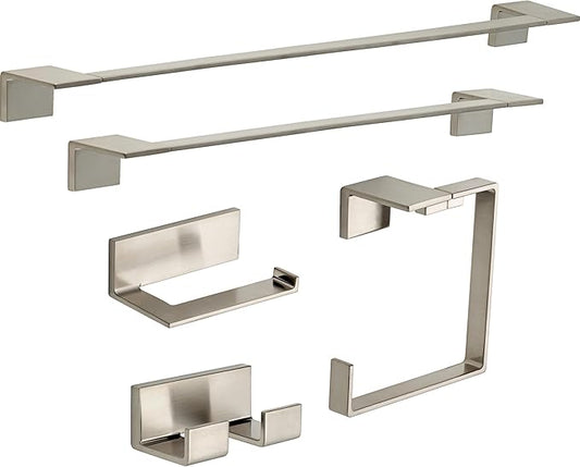 Delta Vero (1-Pack) Toilet Paper Holder Brilliance Stainless Steel Tissue Roll Holder for Bathroom Organization and Storage Single Post Toilet Tissue Holder Wall Bathroom Accessories 77750-SS