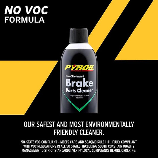 Non-Chlorinated Brake Parts Cleaner, No VOC (50 State Formula), Instantly Removes Brake Dust, Grease & Grime, Quick Drying, 15 Oz (Pack of 6)