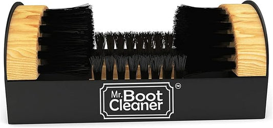 Heavy Duty Wooden Shoe Brush Cleaner Outdoor Floor Mount or Portable, Commercial Boot Scraper/Scrubber with Hardware