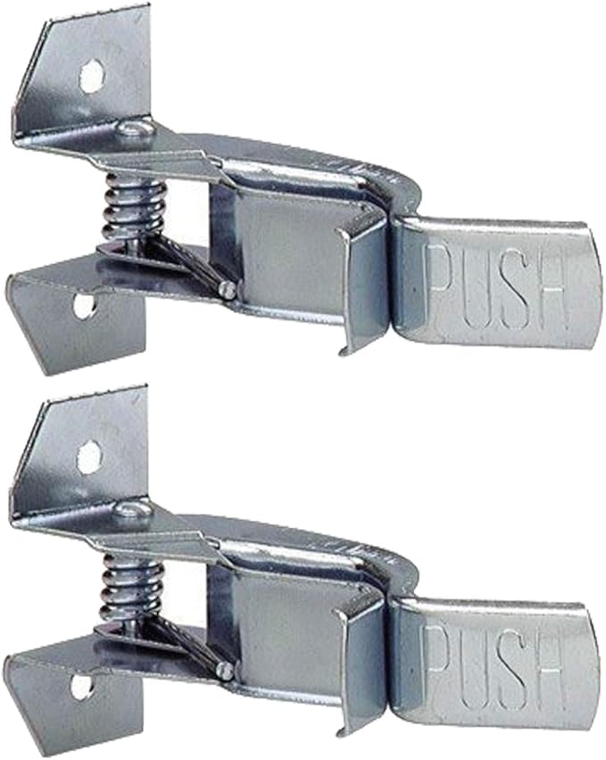 Heavy Duty Metal Gaint Spring Grip Clamp Tool Hanger Wall Orgainzer for Garage Closet Brooms and Mops Wall Mount Holder (Pack of 2)