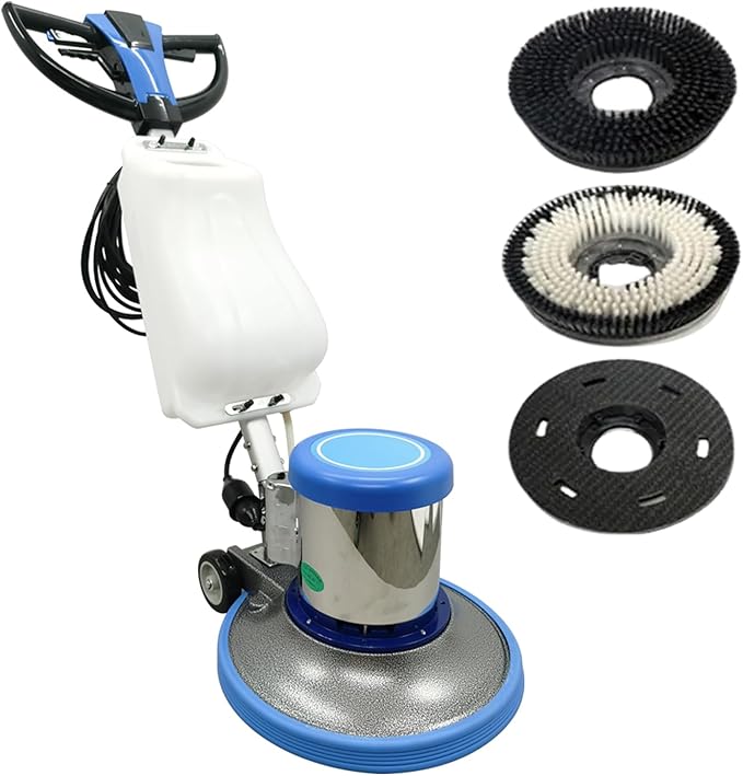 INTSUPERMAI Commercial Floor Buffer Industrial Floor Polisher Buffer Machine 17" Single Pad Tile Scrubber Burnisher Floor Scrubber Cleaner Heavy Duty Tile Scrubber 175rpm/min 110V