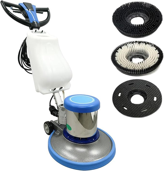 INTSUPERMAI Commercial Floor Buffer Industrial Floor Polisher Buffer Machine 17" Single Pad Tile Scrubber Burnisher Floor Scrubber Cleaner Heavy Duty Tile Scrubber 175rpm/min 110V