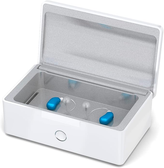 PerfectDry Q.R. 45 min. Ultra Fast Hearing Aid Dryer & Dehumidifier Accessory | Dry Box Kit | Removes Sweat & Moisture from Hearing Aids, Wireless Earbuds, Ear Amplifiers, Cochlear Implants