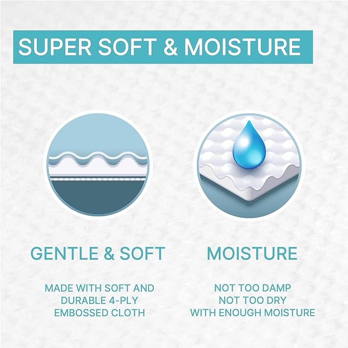 BEBESUP Korea's #1 Light Baby Wipes - Hypoallergenic, Water-Based, Unscented, Alcohol & Paraben-Free – 50 GSM for sensitive skin Flip-Top Plant Based Baby Wipes (1 Pack)