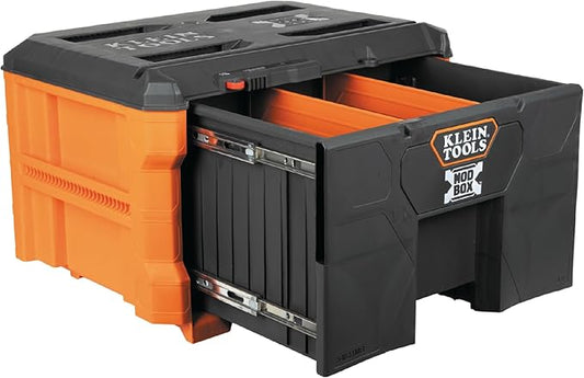 Klein Tools 54821MB MODbox 1-Drawer Tool Box Organizer, Heavy-Duty Deep Drawer, Stackable Module, 50-Pound Capacity