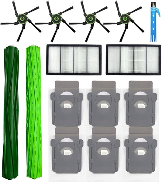 Replacement Parts for iRobot Roomba s9+ s9 Plus (9550) s9(9150) Robot Vacuum Cleaner Accessories Kit 14 Packs 1 set of Roller Brushes, 2 Filters, 4 Side Brushes, 6 Dust Bags