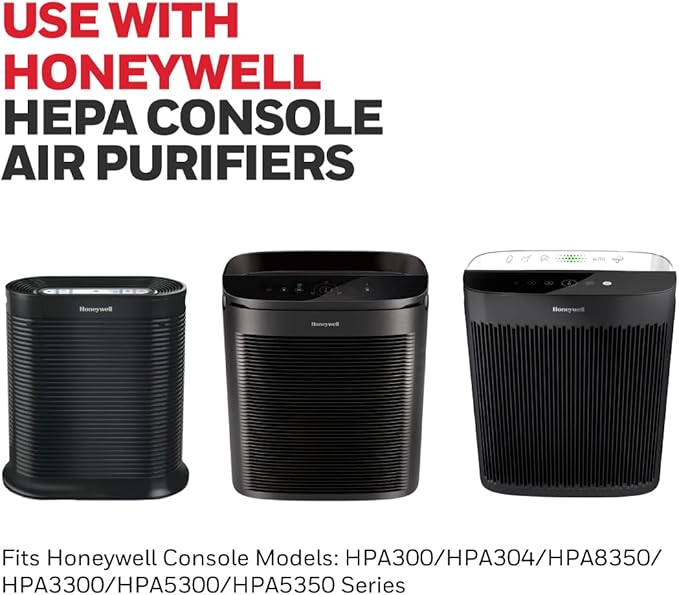 Honeywell HEPA Air Purifier Filter Replacement Kit for HPA300,HPA3300,HPA5300,HPA8350 series Air Purifiers,Value Combo Pack Includes 3 HEPA R & 4 A Carbon Pre-Cut Pre-Filters,(Pack of 4)