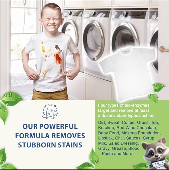 MorningRain Eco-Safe Laundry Detergent Sheets - Ingredients from Finland,Natural Scent, Bio-Enzyme Formula, Power Clean, 90 Sheets (Up to 180 Loads) - Non-Toxic, Preservative-Free, Designed in USA