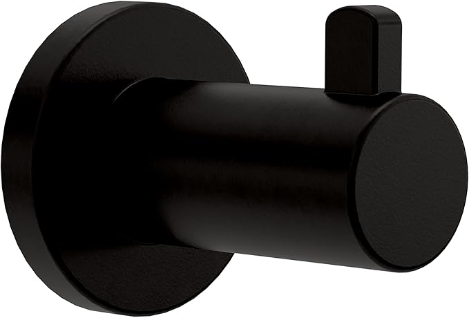 Franklin Brass Kildare (1-Pack) Towel Hooks Matte Black Single Bathroom Hooks Wall Mounted for Robes & Towels Hand Towel Hook Holder Kitchen, Bathroom Accessories KLD35-MB