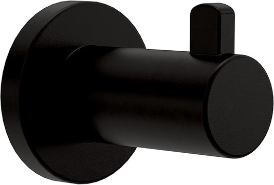 Franklin Brass Kildare (1-Pack) Towel Hooks Matte Black Single Bathroom Hooks Wall Mounted for Robes & Towels Hand Towel Hook Holder Kitchen, Bathroom Accessories KLD35-MB