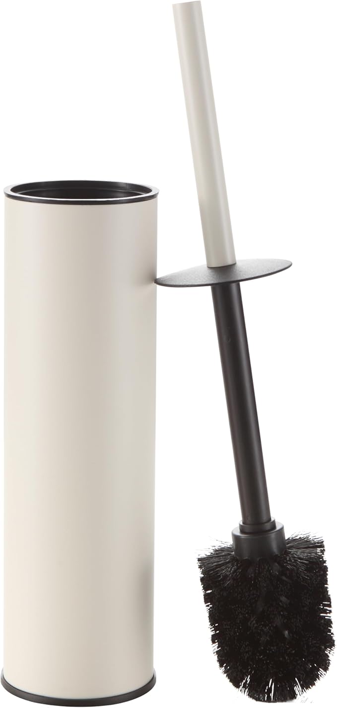 BGL White Toilet Brush and Holder,Stainless Steel Toilet Brushes for Bathroom with Holder